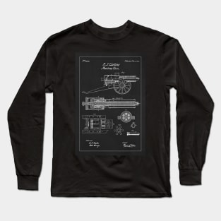 Gatling Gun Patent - 1862 Machine gun - P Long Sleeve T-Shirt